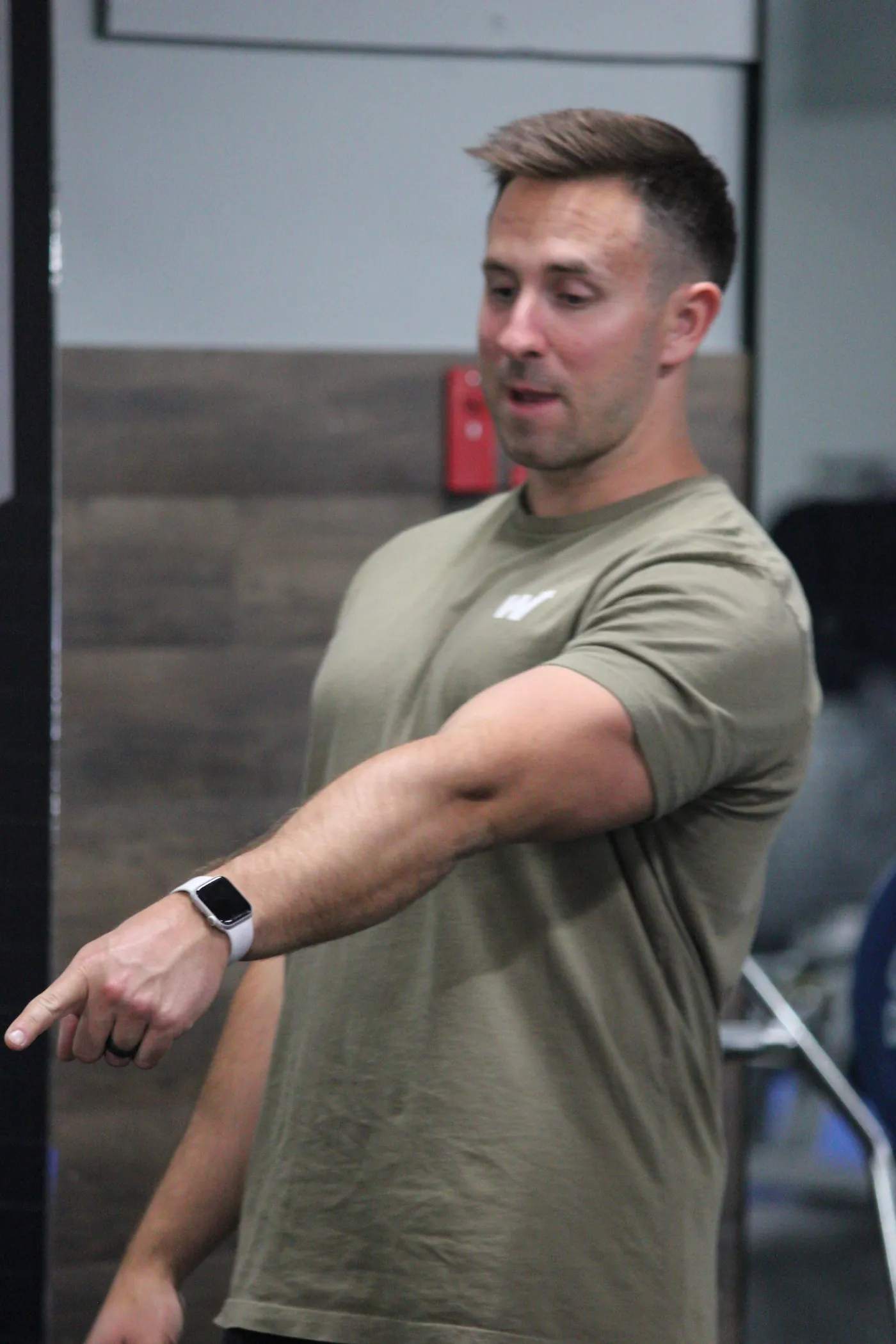 Tyler coaching a movement